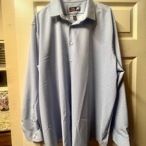 J. Ferrar 360 Stretch Slim Fit Dress Shirt, Men's Size blue